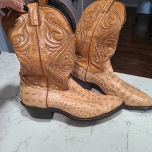 Mens leather cowboy boots